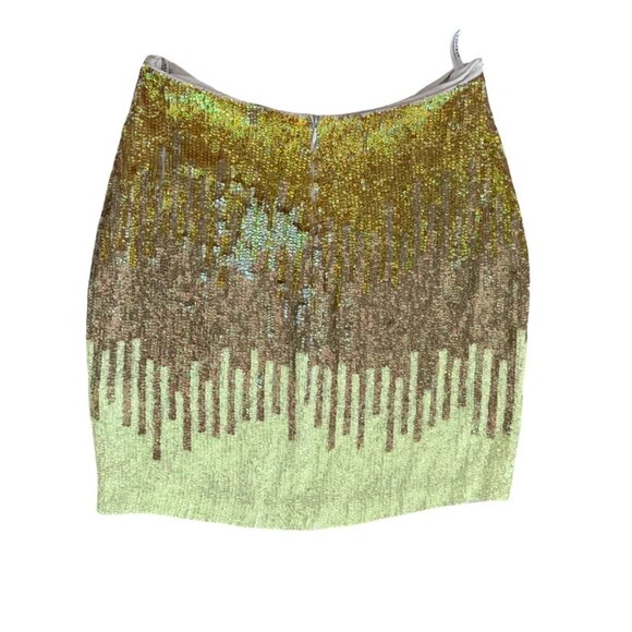 Versace Collection gold sequins mini skirt size 42 - Picture 3 of 6
